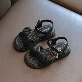 凉鞋夏季儿童公主鞋中大童宝宝洋气单鞋211岁女孩鞋子黑色26码内长约