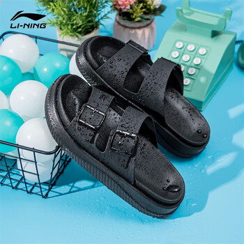 李宁拖鞋男夏季沙滩男士防滑舒适clap凉拖情侣户外居家外穿运动凉鞋