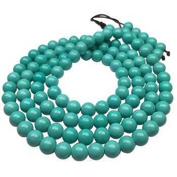 原矿绿松石手串项链手链配珠散珠圆珠小米珠弟子珠108佛珠55mm绿料108