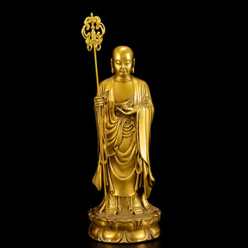 domir全铜站立地藏王菩萨佛像摆件九华山地藏王菩萨佛教家居客厅佛堂