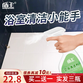 盾王卫浴清洁剂家用卫生间除垢清洗陶瓷浴缸洗手盆马桶清洁强力去污 500ml