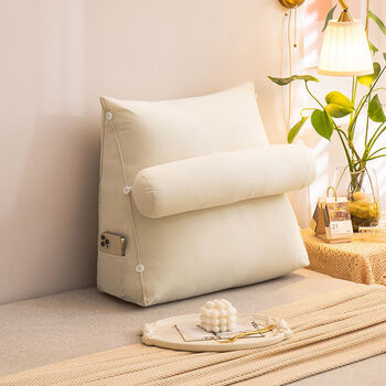 漾族腰靠垫三角床头靠垫大靠背垫床上靠枕软包腰宿舍客厅沙发榻榻米