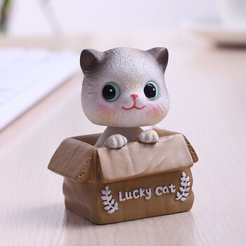 可爱猫咪汽车摆件摇头网红车载创意办公室桌面装饰生日礼物女喵小萌