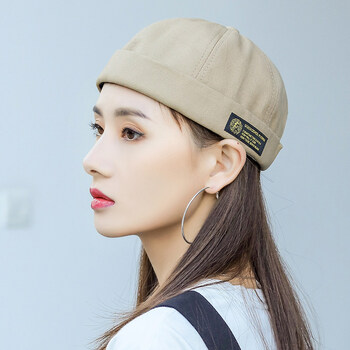 新品瓜皮帽男夏季帽子女瓜皮帽地主帽雅痞流氓帽女士嘻哈西瓜帽潮牌