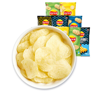 百草味原切薯片75g休闲食品小吃零食膨化礼充饥得克萨斯烧烤味75g