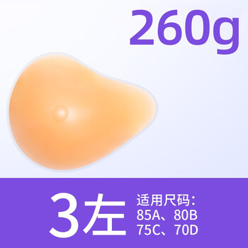 蔻黛儿术后义乳硅胶假胸假X术后腋下弥补专用HC配义乳文胸使用 HC3左-260克
