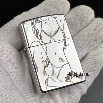 美国之宝zippo打火机原装进口新款黄铜双面雕刻纹身女孩性感美女男士