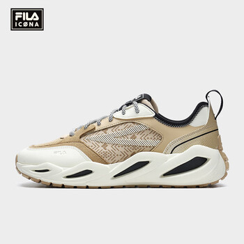 斐乐(fila) crypto男鞋先锋运动鞋2023春季新款轻便舒适休闲鞋 米黄色