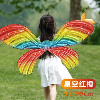 阿邦哥网红发光蝴蝶翅膀气球汽球充气新款背饰摆摊小商品小玩具道具 1