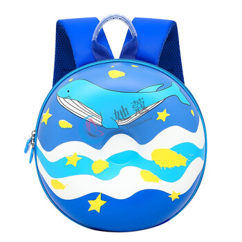 甜甜圈双肩包幼儿园书包儿童蛋壳书包韩版米可爱双肩背包甜甜圈圆形