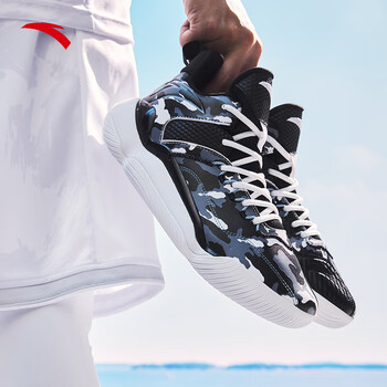 安踏奥特莱斯激光4篮球鞋男回弹缓震外场实战中帮耐磨运动鞋男