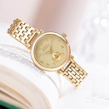 薇薇安·威斯特伍德（Vivienne Westwood）西太后女生手表金色双表盘轻奢钢带小众女表生日礼物送女友小金表 金色钢带女表