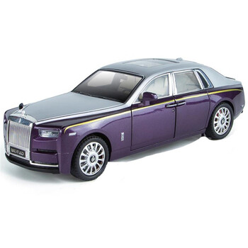 1:18大号劳斯莱斯幻影合金汽车模型仿真金属双回力声光车模型收藏摆件