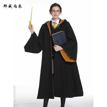 联名cosplay服装环球周边斗篷校服巫师袍 赫奇帕奇魔法袍 领带 围巾 s