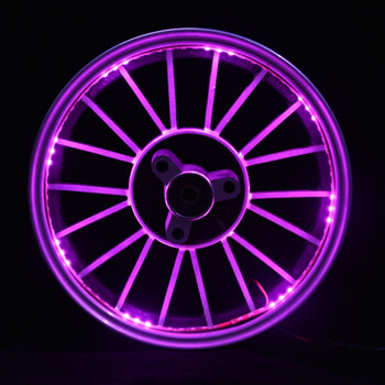 摩托车改装配件电动车鬼火灯地平线趴赛七彩灯灯条135厘米流水粉色