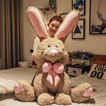 玩具公仔玩偶床上女孩抱着睡抱枕送闺蜜女友生日礼物 品质 邦尼兔90