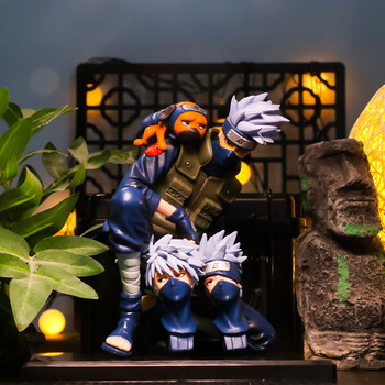 宇智波带土手办火影忍者鸣人卡卡西佐助斑鼬我爱罗自来也模型摆件蹲姿