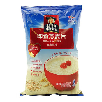 即食快煮燕麦片700g袋装经典原味燕麦冲调冲ksf700g桂格即食燕麦片