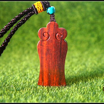 皇顺小叶紫檀吊坠平安无事牌男款木挂件手工雕刻木牌木饰简单大气