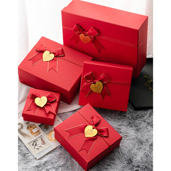 子木雅居 收纳盒箱子婚礼伴手礼盒红色结婚礼物盒空盒子生日礼品盒大