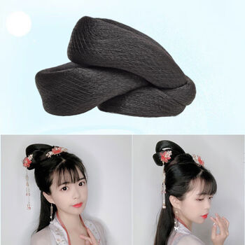 古装古风汉服假发女凤冠发髻唐造型发型贵妃头饰发包日常宋制套装飞仙