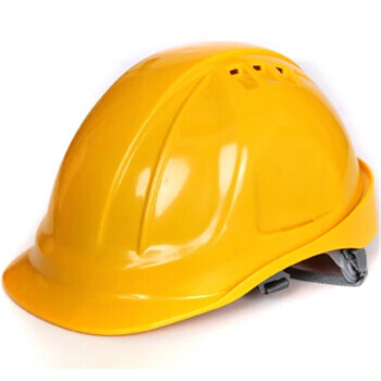 代尔塔ABS型102106增强头盔工地建筑工程头部防护防砸透气安全帽 可定制 黄色