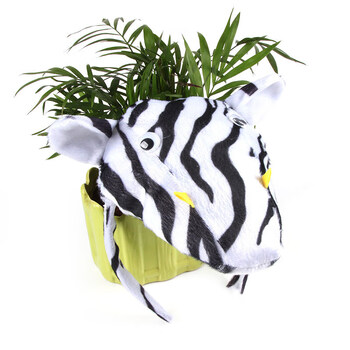 六一儿童毛绒立体发箍cosplay动物头饰装扮道具十二生肖头箍 斑马