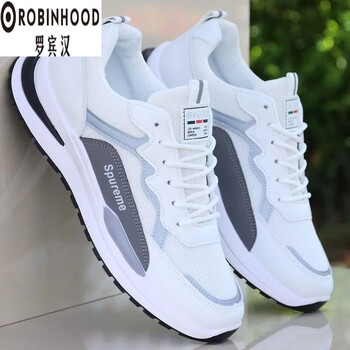 罗宾汉  robinhood男鞋夏季新款透气网面阿甘鞋男士运动休闲鞋百搭
