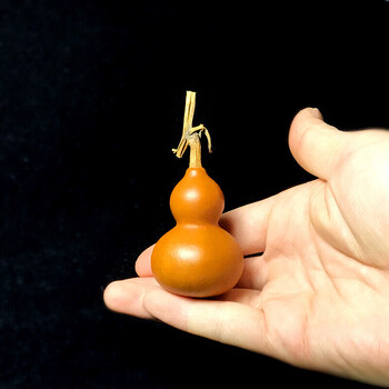 迷你把玩包浆老葫芦文玩手捻小葫芦把件草里金紫皮葫芦挂件 【紫皮4-6