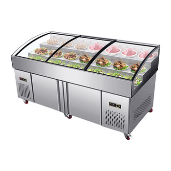 冰台商用海鲜冰柜冷藏柜自助餐火锅柜烧烤点菜柜冰台展示柜新型海鲜款