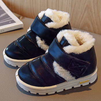 女童棉鞋2022新款冬季保暖加绒加厚儿童幼儿园室内鞋防滑防水宝宝黑色