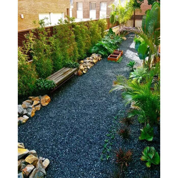 芊阙 砾石灰色小石子花园装饰石子铺面石尖角碎石子卵石日式枯山水