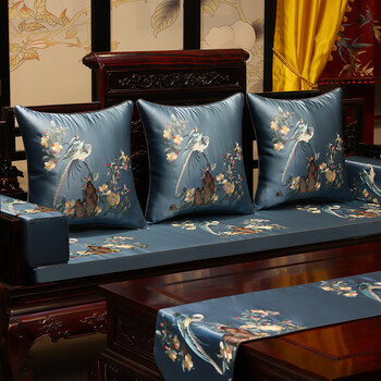 锦绣晴 中式红木沙发坐垫中国风家具垫子新中式实木沙发垫定制沙发