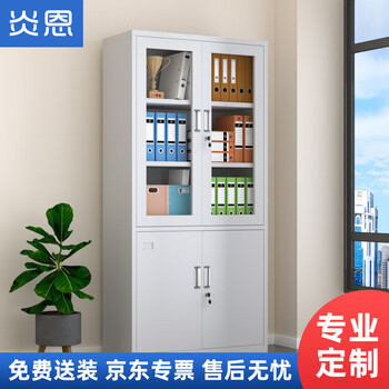 炎恩文件柜铁皮柜档案办公资料柜子钢制储物柜员工柜大器械文件柜