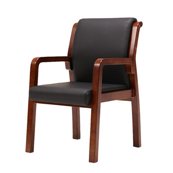 欧宝美人体工学电脑椅实木老板椅职员办公椅会议椅子