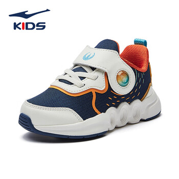 鸿星尔克(erke)童鞋男童小童运动鞋儿童彩色拼接魔术贴免绑鞋带跑鞋