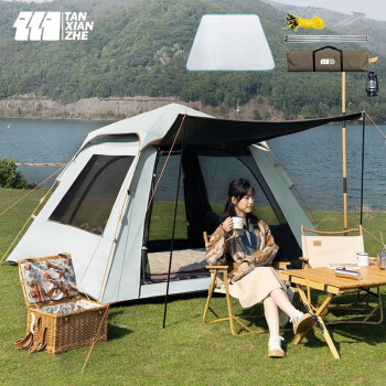 TANXIANZHE探险者品牌的户外全自动便携式帐篷和垫子——稳定的保护，乐享户外