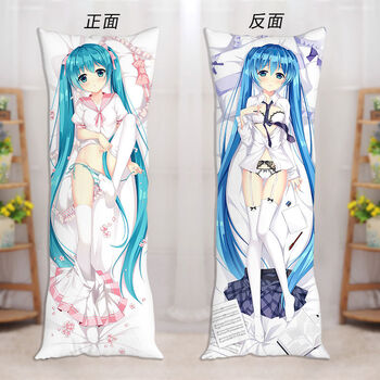 初音未来抱枕等身 雪初音双人长条枕头夹腿二次元动漫周边定制 初音