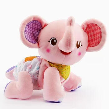 伟易达vtech学爬小象婴儿娃娃爬行玩具仿真宝宝电动引导助爬神器布布