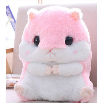 仓鼠公仔布娃娃玩偶暖手抱枕被子两用毛绒玩具生日礼物粉色仓鼠公仔