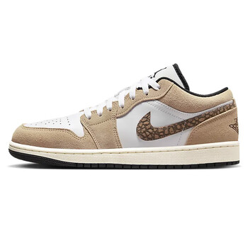 耐克(nike)air jordan 1 low aj1白棕 男款 低帮复古休闲篮球鞋 dz
