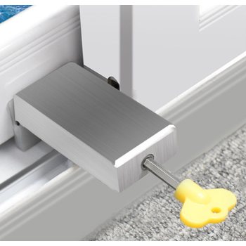 不锈钢安全窗锁 平移窗户防盗锁 推拉窗锁扣 门窗限位器 加厚安全窗锁