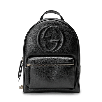 gucci 古驰女包双g压纹牛皮双肩包  黑色536192 1000 黑色