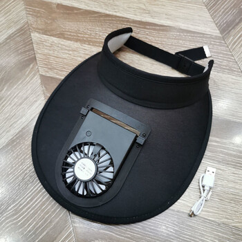 尝居联想通用扇子帽s子两用内置风扇帽子上自带小风扇的男女儿童防晒