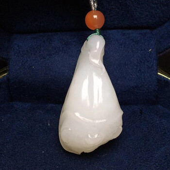 慈心缘和田玉新疆料羊脂玉莲藕吊坠玉质细腻温润男女玉坠项链挂件玉牌