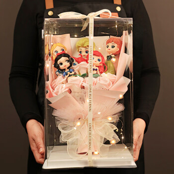 520送女朋友礼物实用女孩子生日礼物女童玩偶花束儿童6十岁5艾莎5个
