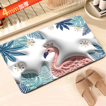 五十夜(wellsh)软硅藻泥吸水垫浴室地垫脚垫卫生间地垫厕所门口卫浴3d