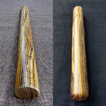 墨西哥黄金檀木棒黄花梨手把件盘玩二棒子随身把玩棍