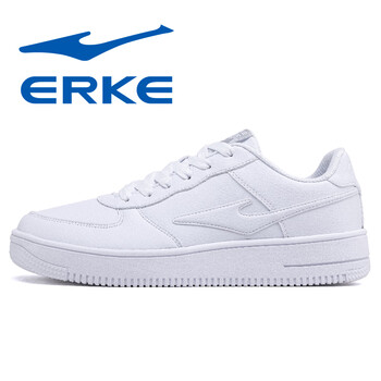 鸿星尔克板鞋男鞋运动鞋2023新款官方旗舰店白色休闲鞋子男款 正白