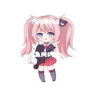 调酒师【江之岛盾子】新 7cm双面不同表情钥匙扣挂件